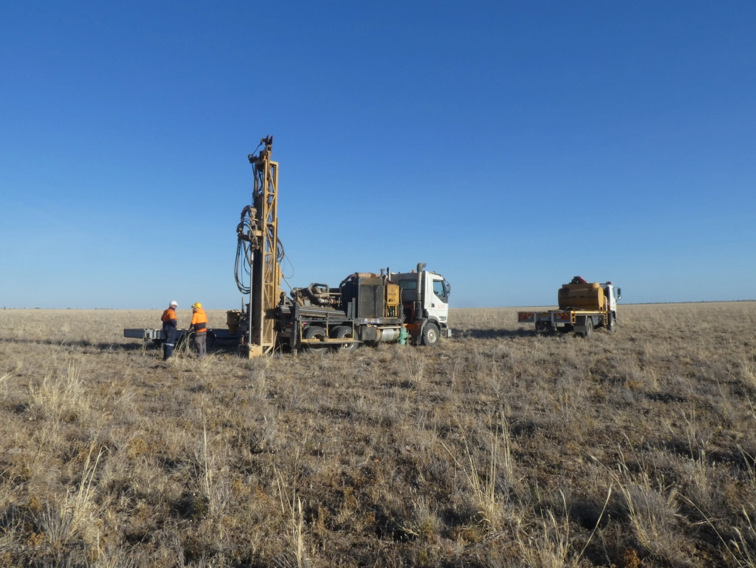 Aircore drilling at the Richmond — Julia creek vanadium project.
