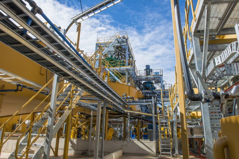 Gold mine processing plant.