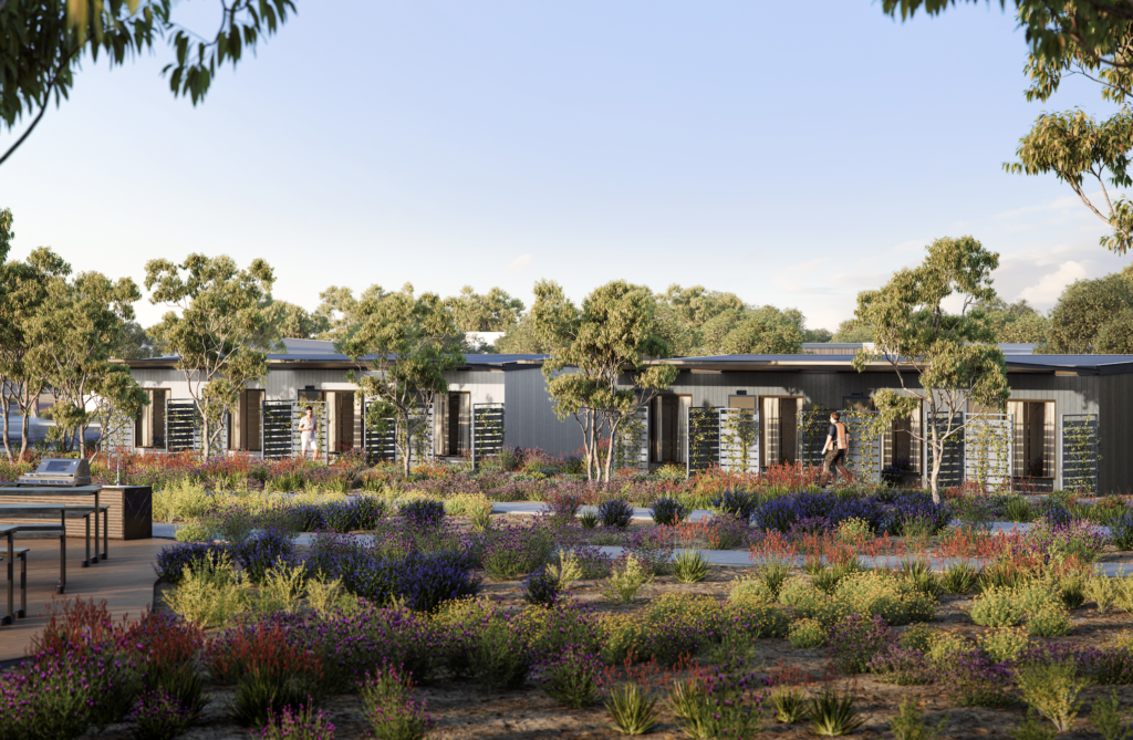 Render of the Paris Grove villas.