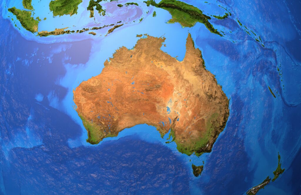 Map of Australia.