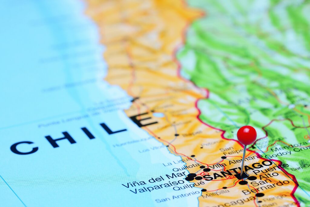 Map of Chile.