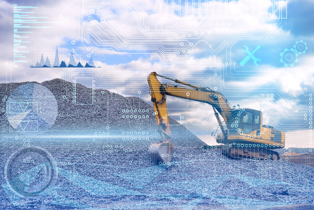 Mining in progress without the use of people.