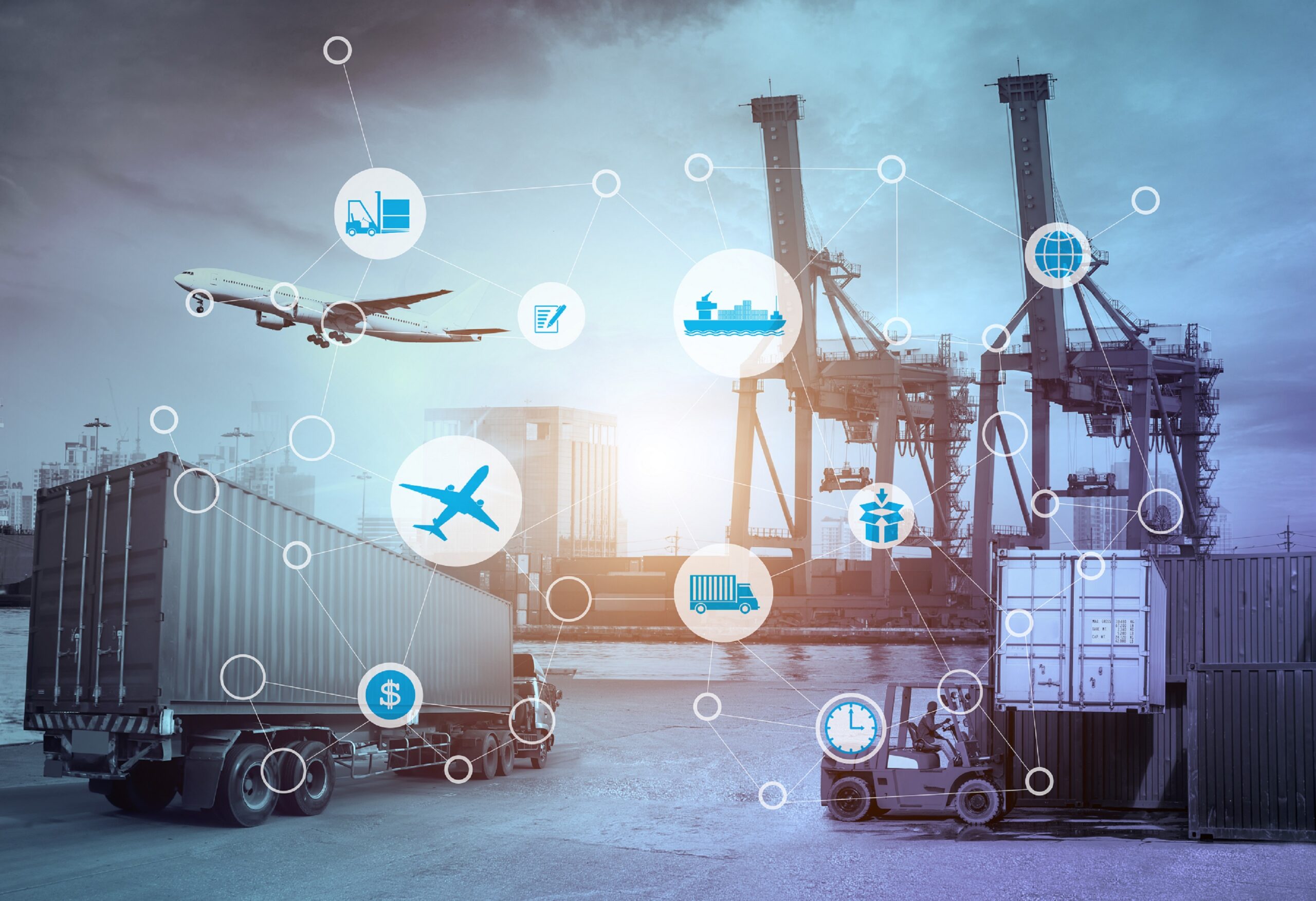 Global export supply chain.