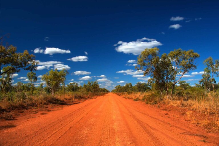 Outback road in the Northern Territory.