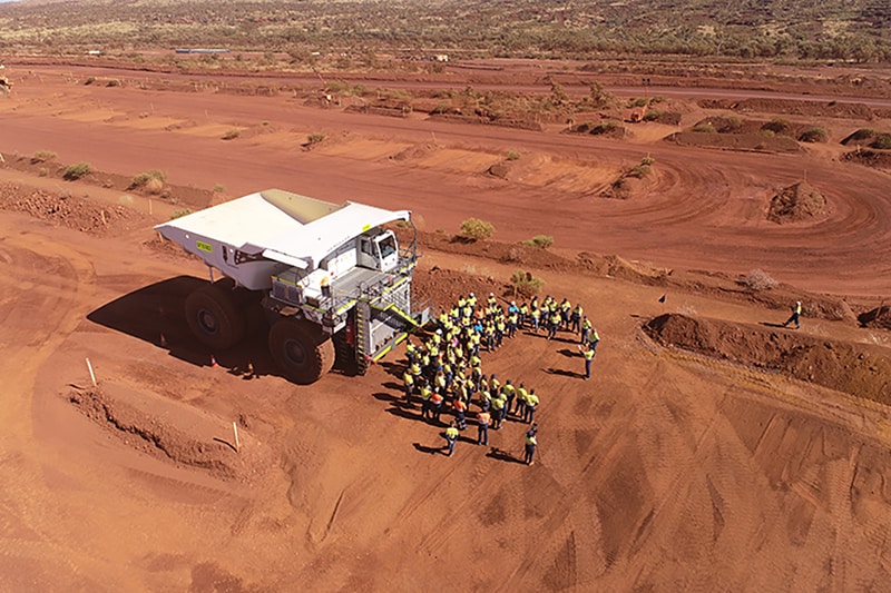 One of the first T 264 trucks to arrive at the Eliwana mine.