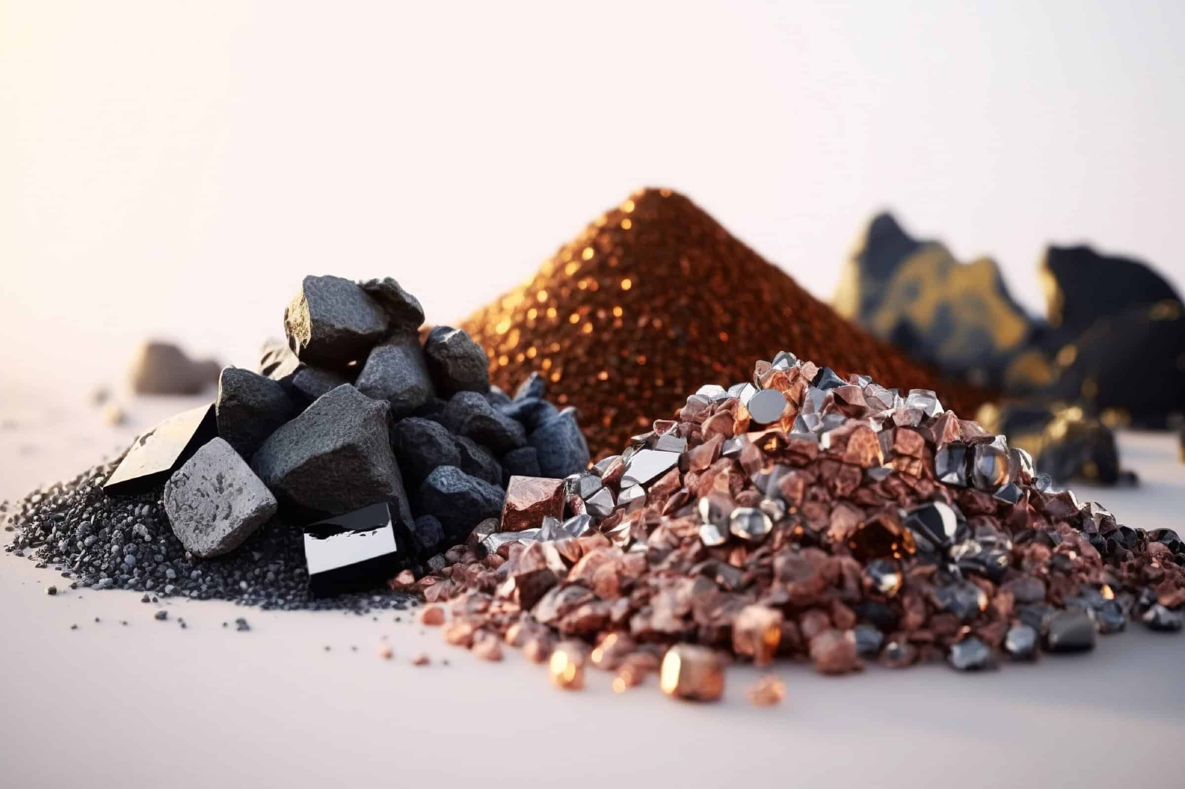 Pile of rare earth minerals.
