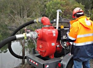 Aussie’s big 6” MQ600TD onsite managing water levels