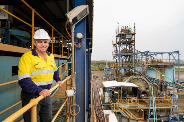 (Image source: True North Copper) Worker at the Cloncurry copper project.