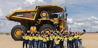 $1b Olive Downs coal mine officially opens (Image source: Pembroke Resources) Staff at the opening ceremony of Olive Downs.