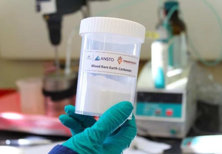 (Image source: Dreadnought Resources) High quality MREC produced by ANSTO using a conventional low-temperature acid bake / leach process.