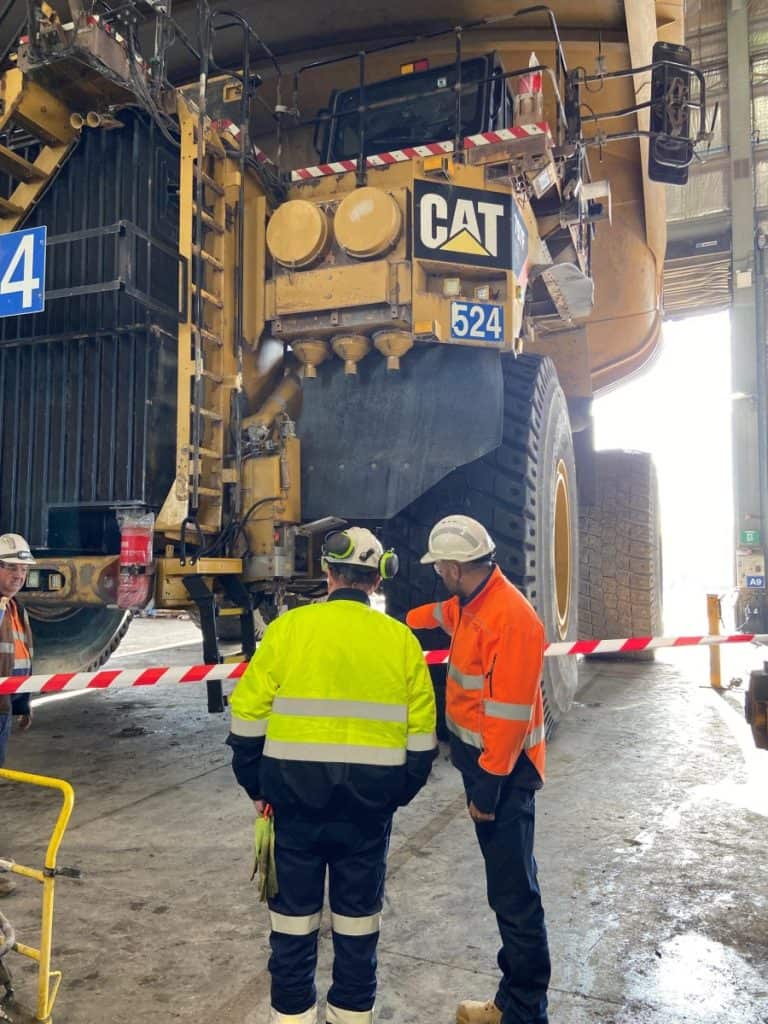 (Image source: NSW Resources Regulator) Safety presentations also formed part of the high-visibility campaign at small mine sites.