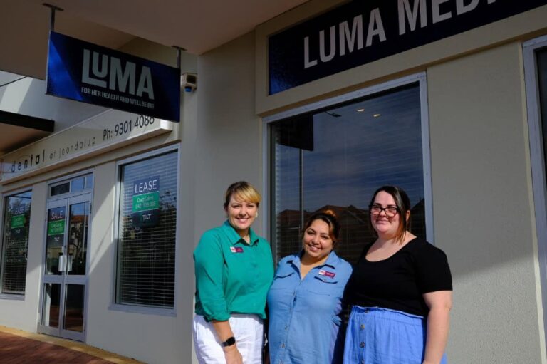 (Image source: Luma) Left to right: Luma clinical nurse coordinator Renee Durack, Luma advanced practice nurse Jen Matteo and Luma general practitioner Dr Rina Doltani.