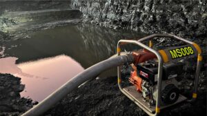 Aussie 4” QP40T Mine Boss trash pump dewatering at a coal mine