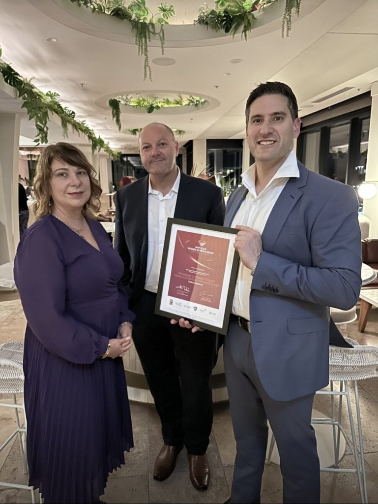 (Image source: Anglo American) Pictured are Head of People, Capability and Organisation Ben Mansour (right) with team members Sandra Thompson and Brendan Storer. 