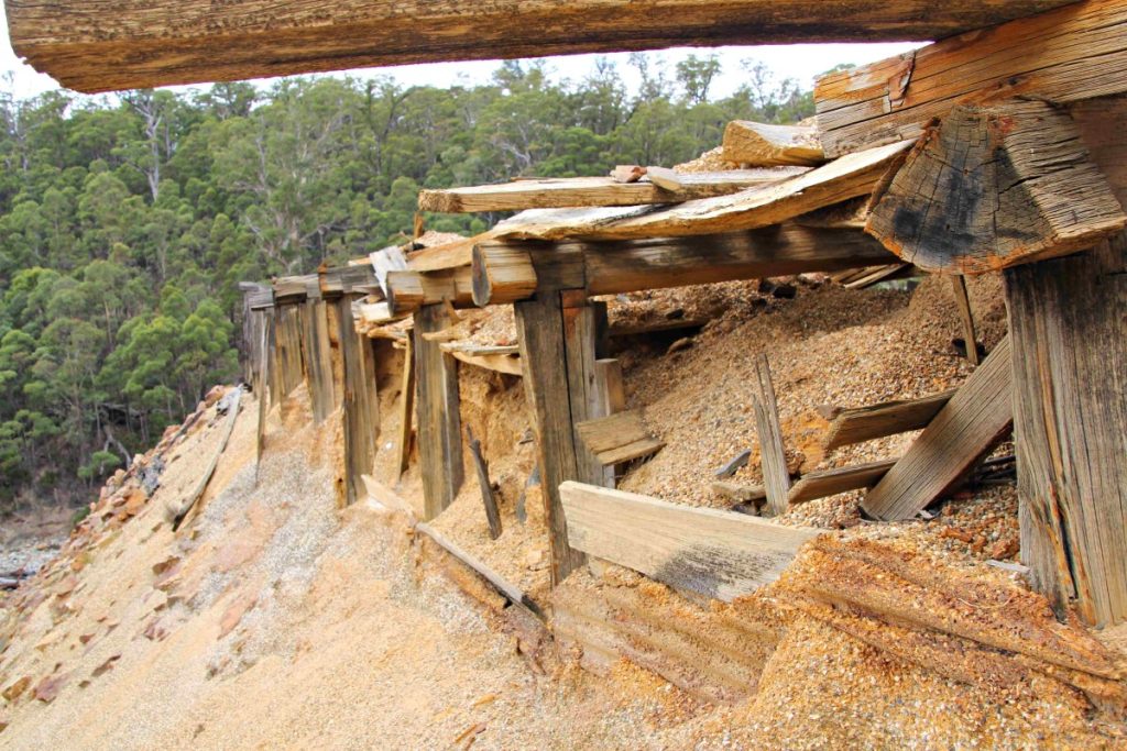 An abandoned mine site in Northern Tasmania.