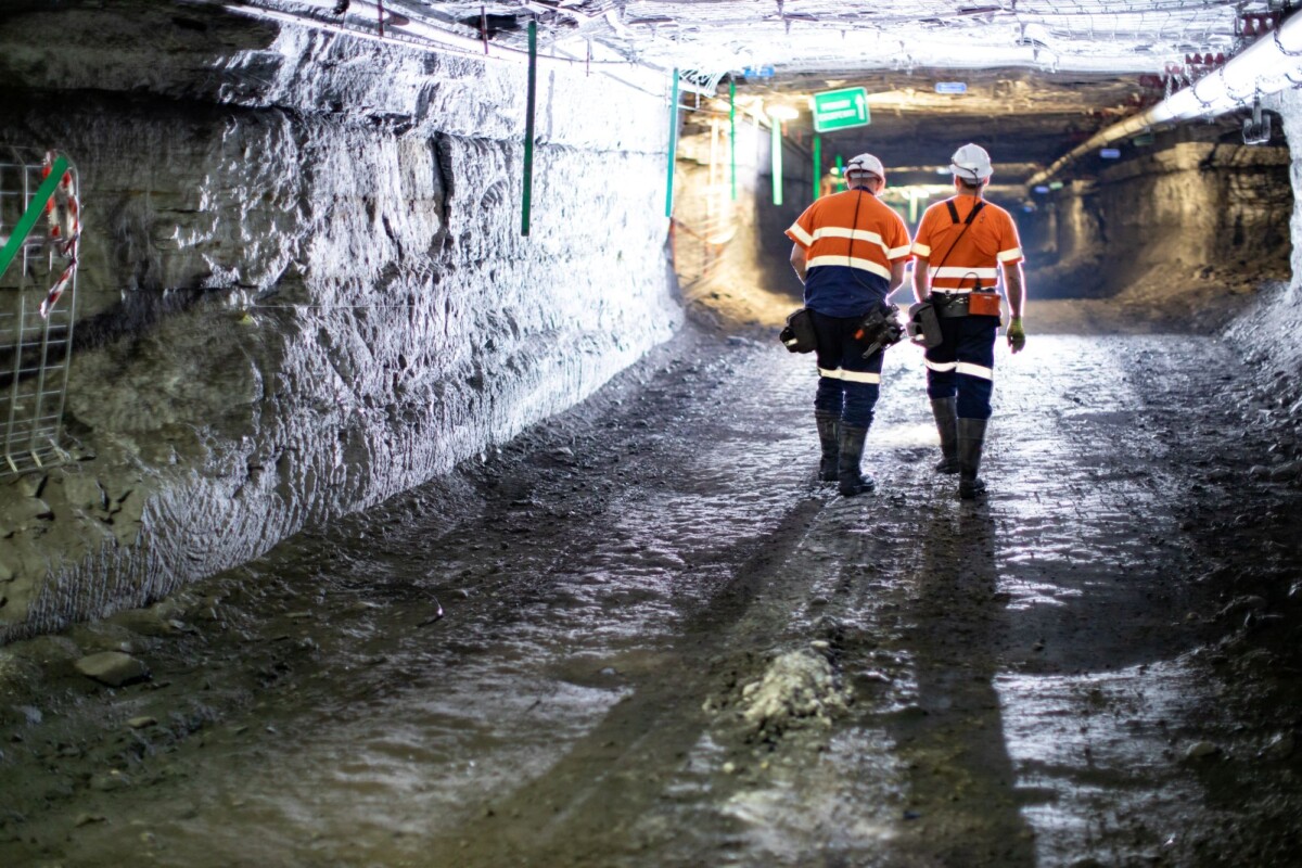Underground at the Aquila mine.