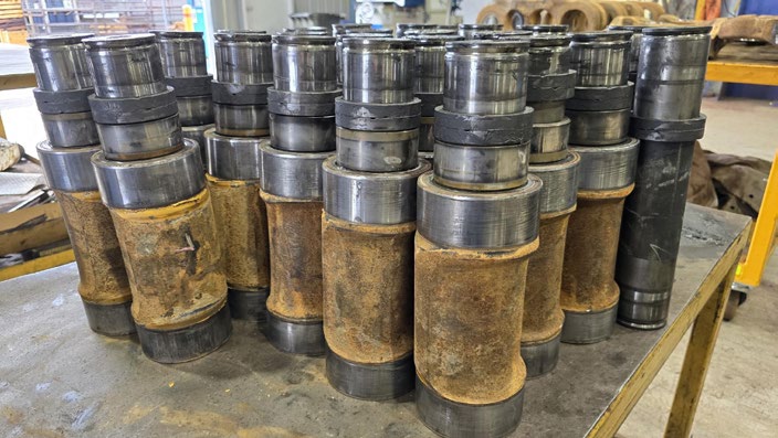D11 Track Bushes at 100% wear. Image Credit: ITM Mining