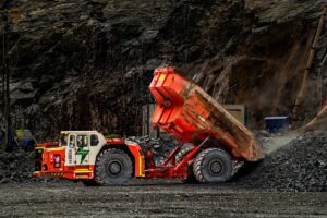 (Image source: Sandvik) The Sandvik TH665B battery-electric underground mining truck.