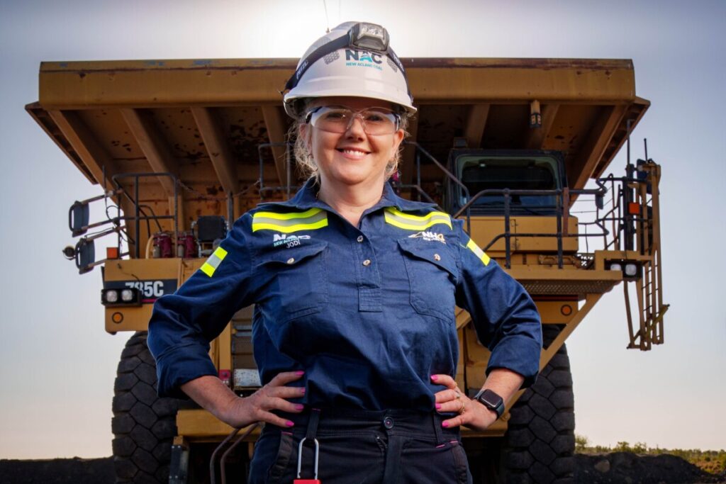 (Image source: New Acland Coal) New Acland Coal operator Jodi Keane-Venz.