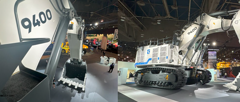 Liebherr’s huge R 9400 E electric excavator was immaculately presented. Liebherr will supply 55 of these excavators to Fortescue mining in the near future.