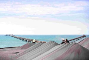 (Image source: Grange Resources.) Stockpiles.