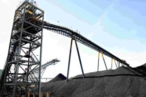 (Image source: Whitehaven Coal) Stockpiling at the Narrabri operation.