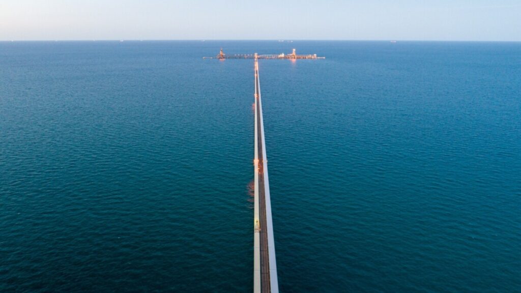 The North Queensland Export Terminal features "turtle-friendly" amber lighting on its infrastructure.
