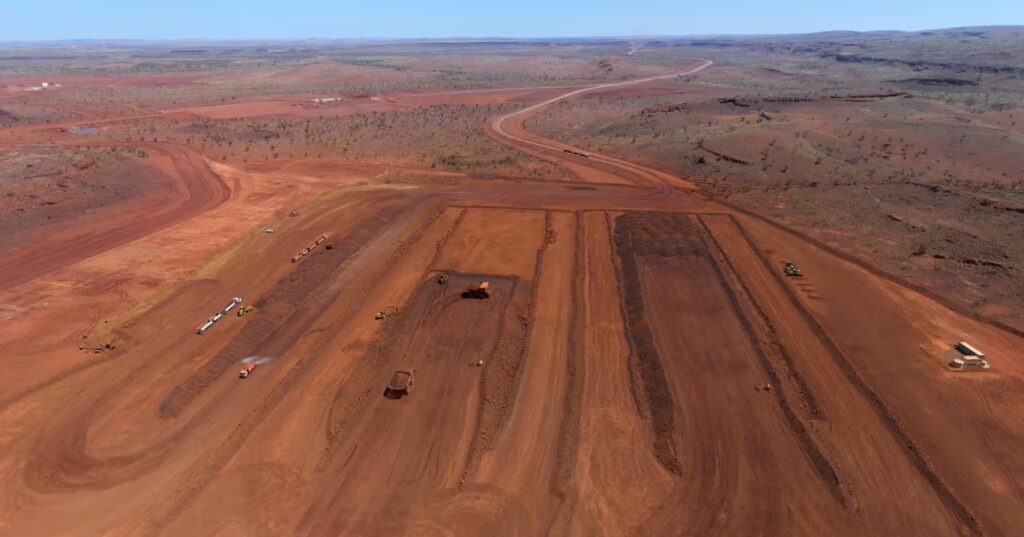 (Image source: MinRes) At site, ore is processes and crushed before it is loaded into jumbo road trains and transported via a 150km private haul road to the Port of Ashburton.