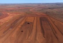 New hub commences production at Onslow Iron (Image source: MinRes) At site, ore is processes and crushed before it is loaded into jumbo road trains and transported via a 150km private haul road to the Port of Ashburton.