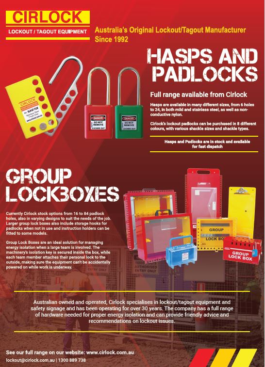 Australia's original lockout/tagout manufacturer since 1992