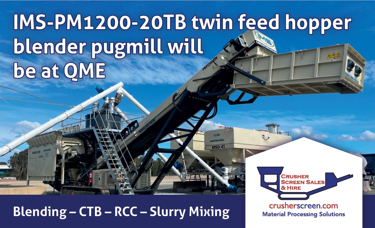 IMS-PM1200-20TB twin feed hopper blender pugmill will be at QME