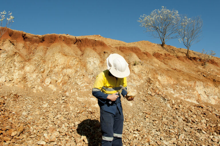 Geologist,Analyzing,Rock,-,Australia