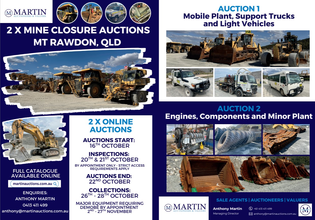 2 X Mine Closure Auctions Mt Rawdon, QLD