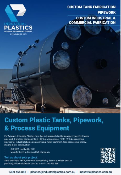 Custom plastic tanks, pipework & process equipment