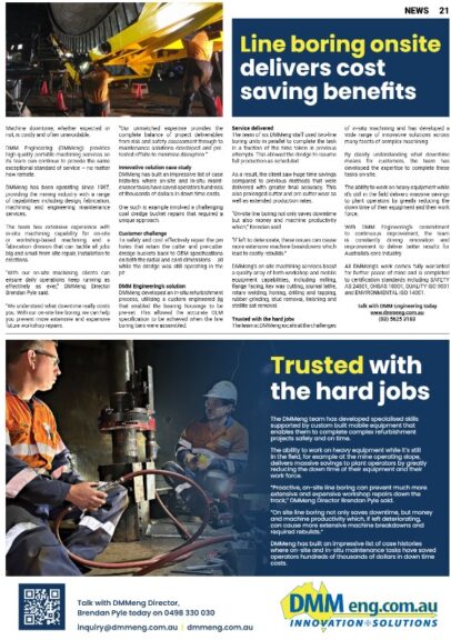 Line boring onsite delivers cost saving benefits