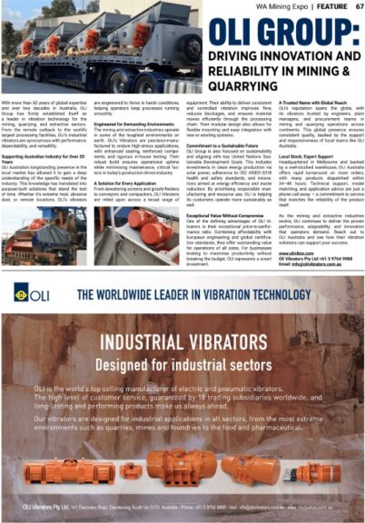 OLI Group: Driving innovation and reliability in mining & quarrying
