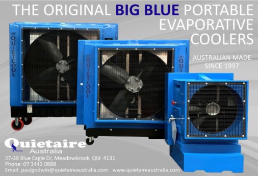 The original big blue portable evaporative coolers